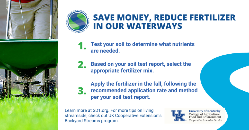 Save money, reduce fertilizer in our waterways